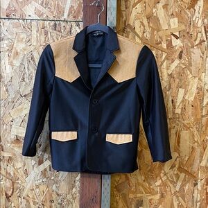 American West Black Jacket with Tan Yoke Accents